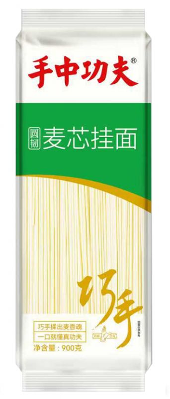 圆韧麦芯挂面